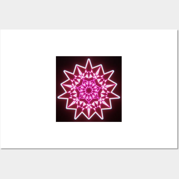 Bright Colorful Southwestern American Style Neon Star Wall Art by jrfii ANIMATION